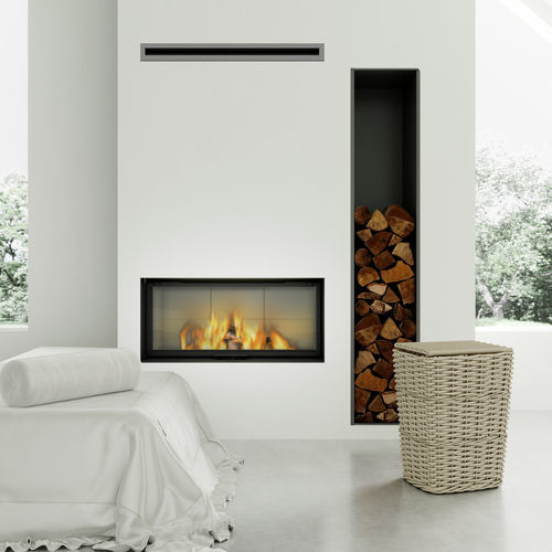 Holzkamin - Minimal 125 - REGALFIRE S.A - Einbau / für Wandmontage / Einseitig
