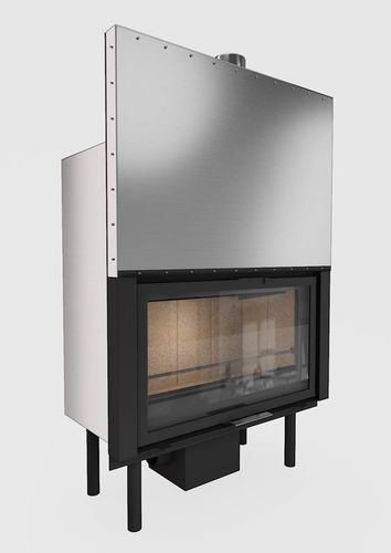 Holzkamin - Flat Majarda D95 - REGALFIRE S.A - Einbau / bodenstehend / Einseitig