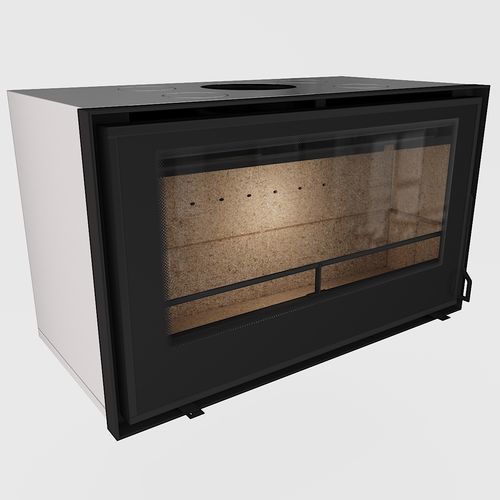 Holzkamin - Design 90-55 - REGALFIRE S.A - Einseitig / geschlossene Feuerstelle / Glas
