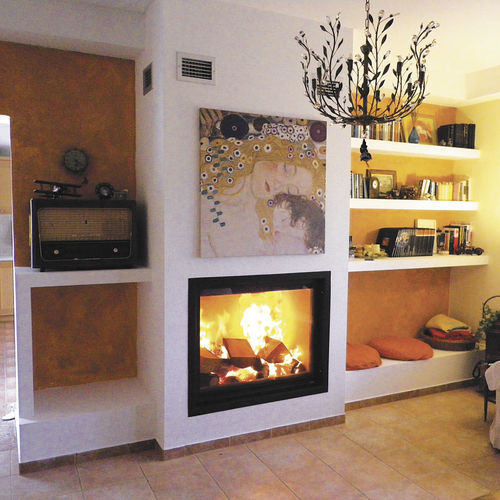 Holzkamin - Vertical 60 x 80 - REGALFIRE S.A - Einbau / für Wandmontage / Einseitig