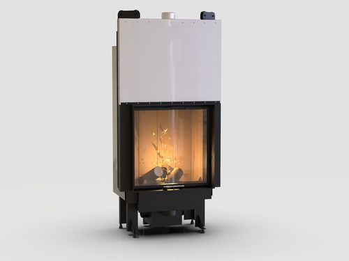 Holzkamin - Flat Vertical 80 x 80 - REGALFIRE S.A - Einbau / bodenstehend / Einseitig