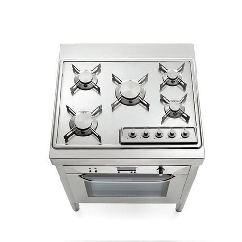Gasherd - C70-F60/1 - ALPES-INOX - elektrisch / mit 5 Kochfeldern / mit 1 Ofen