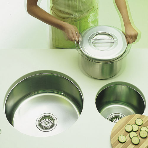 Einbeckenspüle - V series - ALPES-INOX - ohne Abtropffläche / Edelstahl / Unterbau