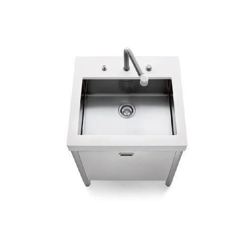 Edelstahl-Spülbeckenunterschrank - L70-A60/1 - ALPES-INOX - freistehend