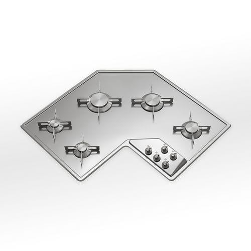 Gaskochfeld - F 583/5G  - ALPES-INOX - mit 5 Kochfeldern / Einbau / mit Drehknöpfen