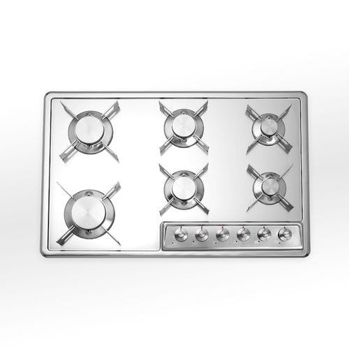 Gaskochfeld - F 579/6G - ALPES-INOX - mit 6 Kochfeldern / Einbau / mit Drehknöpfen