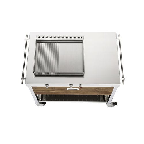 Küchenelement für Außenküche - OUT100-C90/1 - ALPES-INOX - unabhängig / freistehend / auf Rollen