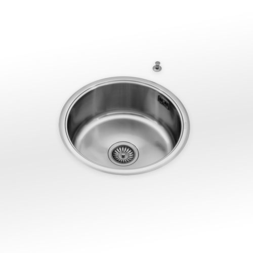 Einbeckenspüle - VF 46 - ALPES-INOX - ohne Abtropffläche / Edelstahl / Monoblock