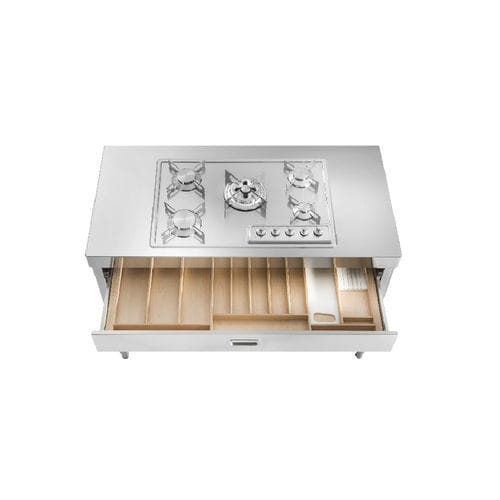 Gaskochfeld - C130-C120/1 - ALPES-INOX - mit 5 Kochfeldern / Einbau / mit Drehknöpfen