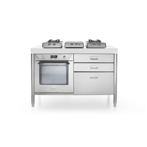 Gasherd - C130-F60+C60/1 - ALPES-INOX - elektrisch / Induktion / mit 4 Kochfeldern