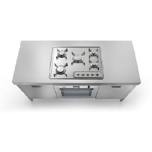 Gasherd - C160-A45+F60+A45/1 - ALPES-INOX - elektrisch / mit 5 Kochfeldern / mit 1 Ofen