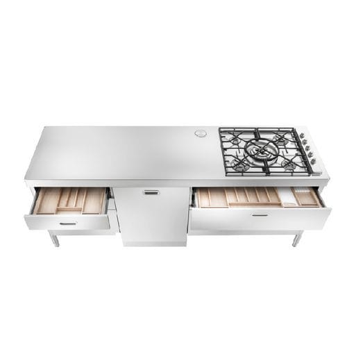 Gaskochfeld - C220-C60+L60+C90/1 - ALPES-INOX - mit 5 Kochfeldern / Einbau / mit Drehknöpfen