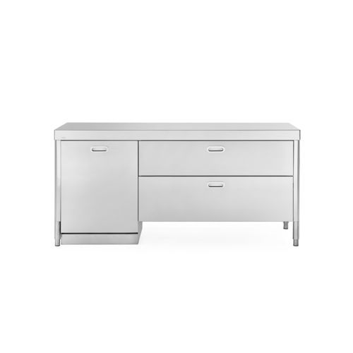 Unabhängiges Küchenelement - 190C-FRIGORIFERO-1 - ALPES-INOX - freistehend / mit Schublade
