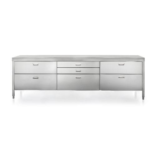Unabhängiges Küchenelement - 280C-CONTENIMENTO-1 - ALPES-INOX - freistehend / mit Schublade