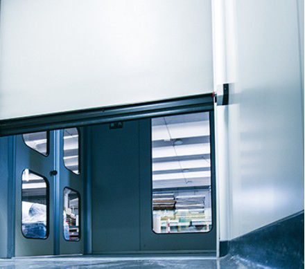 Industrie-Rolltor - CLEAN - Moreschi Chiusure Industriali S.r.l. - Edelstahl / Stoff / Blech