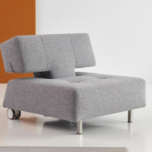 Moderner Sessel - Long Horn D.E.L.  - INNOVATION LIVING - Stoff / Edelstahl / Polster
