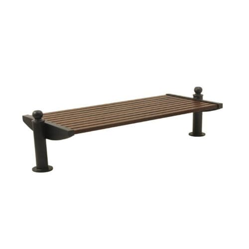 Moderne Bank für den öffentlichen Raum - PN043 - irollo - Gusseisen / galvanisiertes Eisen / Kiefer