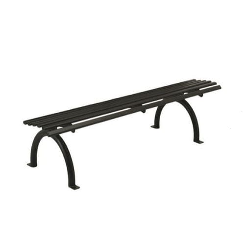 Moderne Bank für den öffentlichen Raum - PN049 - irollo - galvanisiertes Eisen / ohne Rückenlehne / ohne Armlehnen