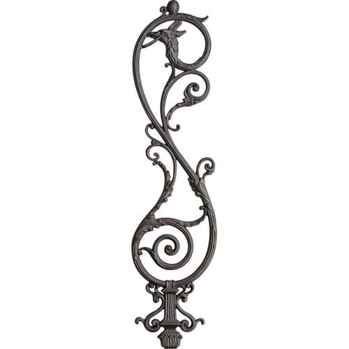 Gusseisenbalustrade - ER043 - irollo - für Treppen / grau