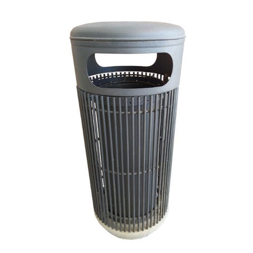 Polyethylen-Papierkorb - CS005 - irollo - Aluminiumguss / verzinkt