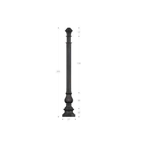Gusseisen-Mast - PG087 - irollo - Licht / galvanisiertes Eisen / aus feuerverzinktem Stahl