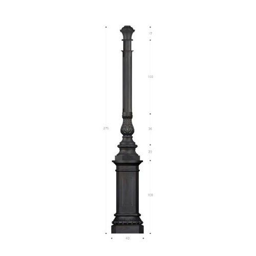 Lichtmast - PG027 - irollo - Gusseisen / galvanisiertes Eisen / aus feuerverzinktem Stahl