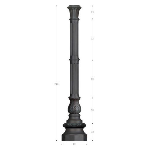 Lichtmast - PG020 - irollo - Gusseisen / galvanisiertes Eisen / aus feuerverzinktem Stahl