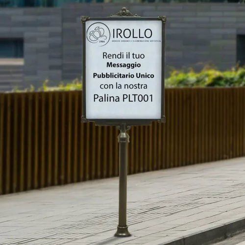 Werbe-Werbeträger - PLT001 - irollo - mit hohen Beinen / für Straße / Gusseisen