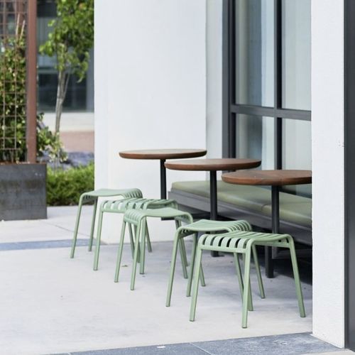 Moderner Hocker - Brighton - Zaneti - Aluminium / Gestell aus Aluminium / stapelbar