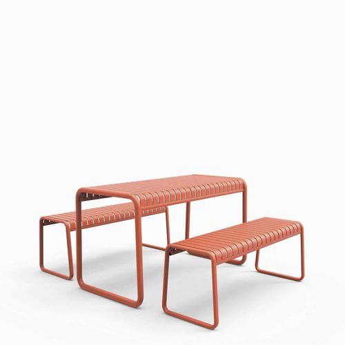Moderne Tischgarnitur - Brighton - Zaneti - Aluminium / Garten / für Außenbereich
