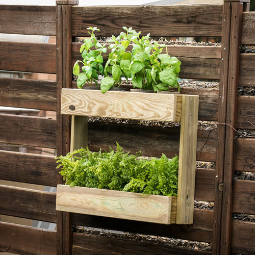 Kiefer-Pflanzkübel - Stand Line KD - Hortalia - rechteckig / vertikal / modern