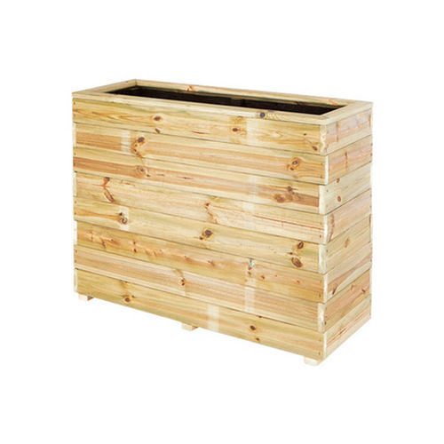 Holz-Pflanzkübel - KOMA - Hortalia - rechteckig / auf Rollen / mit Spalier