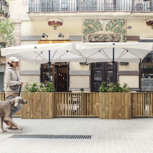 Holz-Raumteiler - BF150 - Hortalia - für Restaurants / für Hotels / für Terrasse
