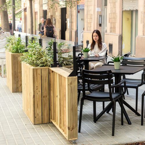 Holz-Raumteiler - BA100PH40 - Hortalia - für Restaurants / für Hotels / für Terrasse