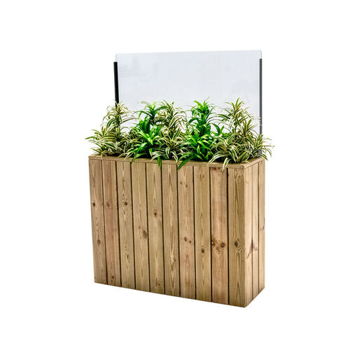 Holz-Pflanzkübel - J100A34PH60 - Hortalia - rechteckig / modulierbar / mit Windschutz