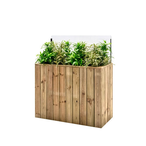 Holz-Pflanzkübel - J100A44PH40 - Hortalia - rechteckig / modulierbar / mit Windschutz