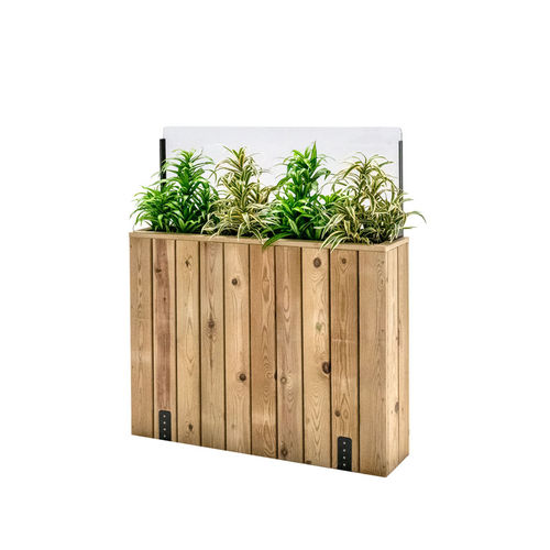 Holz-Pflanzkübel - J100PH40 - Hortalia - rechteckig / modulierbar / mit Windschutz