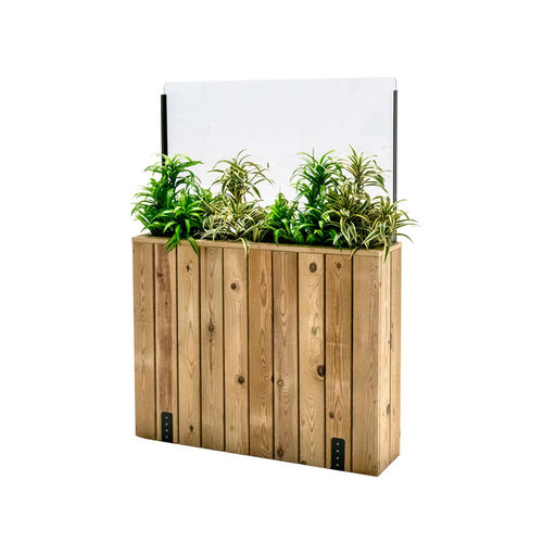 Holz-Pflanzkübel - J100PH60 - Hortalia - rechteckig / modulierbar / mit Windschutz