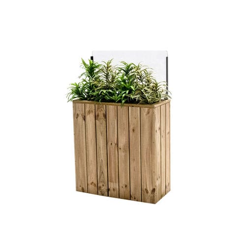 Holz-Pflanzkübel - J75A34PH40 - Hortalia - rechteckig / modulierbar / mit Windschutz