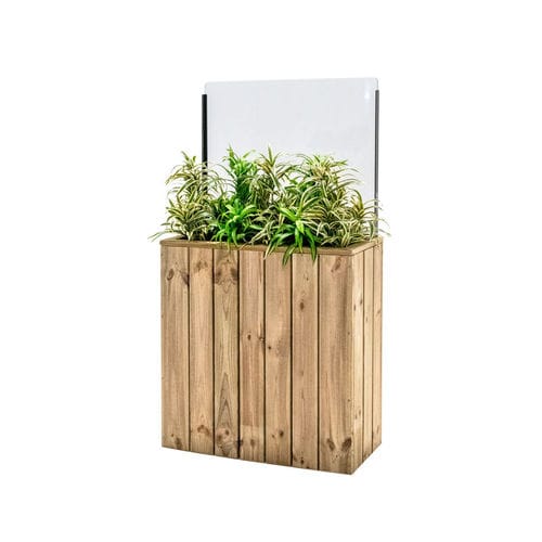 Holz-Pflanzkübel - J75A34PH60 - Hortalia - rechteckig / modulierbar / mit Windschutz