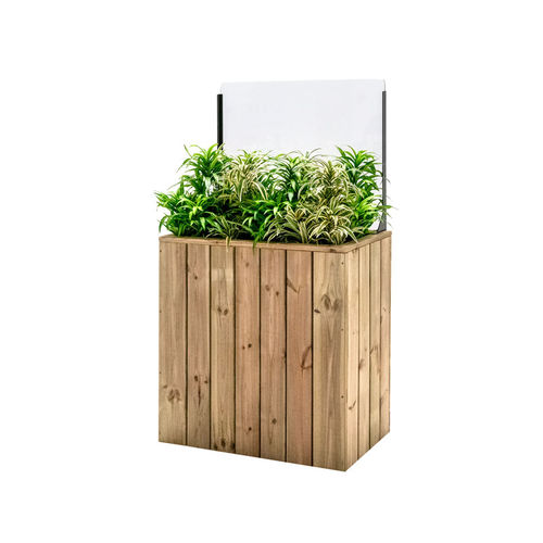 Holz-Pflanzkübel - J75A44PH60 - Hortalia - rechteckig / modulierbar / mit Windschutz