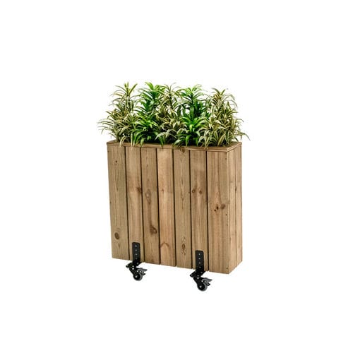 Holz-Pflanzkübel - J75R - Hortalia - rechteckig / modulierbar / auf Rollen
