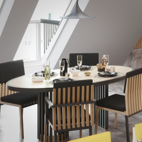 Moderner Esstisch - AALTO - Laengsel - Sperrholz / Birke / Gestell aus Birke