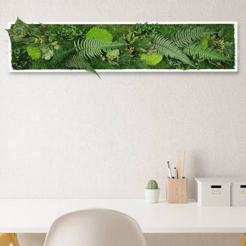 Stabilisierter Pflanzrahmen - ELEGANCE 25X115 - naturall green - natürlich / dichtes Blattwerk / Blumen