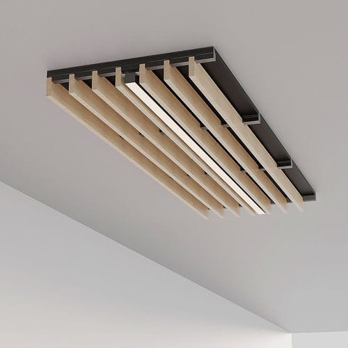 Akustikplatte für Decke - WL V7 68 P35 - Woodslines - Massivholz / Eiche / Kiefer