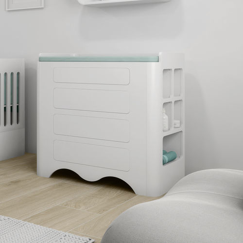 Kommode für Kinder - Wave - NU Furniture - originelles Design / lackiertes Holz / lackiertes MDF