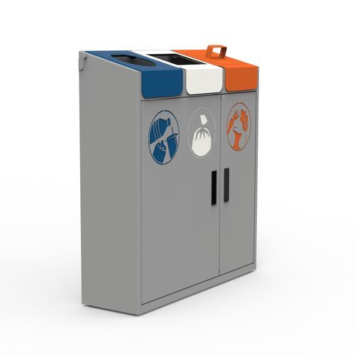 System Abfallbehälter - Stima Belgium - Metall / ohne Deckel / für den Innenraum
