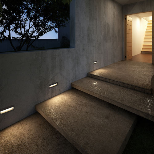 Moderne Wandleuchte - ATHENS 9 - Hofflights - für Außenbereich / Aluminium / Glas