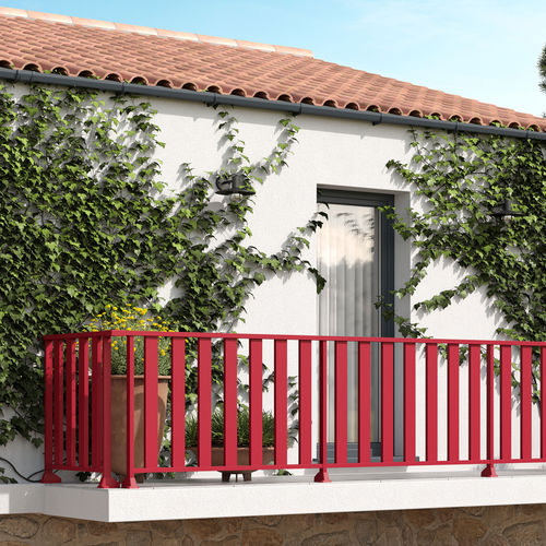 Aluminium-Geländer - BAROK - Majuskule - mit Stangen / für Außenbereich / für Treppen