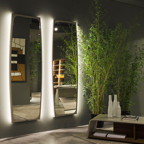 Wandmontierter Spiegel - LAGO - Casa Covre - modern / rechteckig / Leder